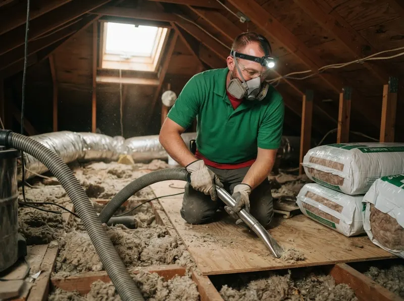 Attic Sanitation and Insulation Restoration in Katy, TX